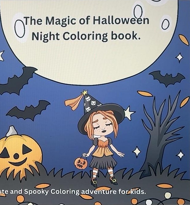 The Magic of Halloween Night Coloring book.: A cute Spooky Coloring adventure for kids. cover