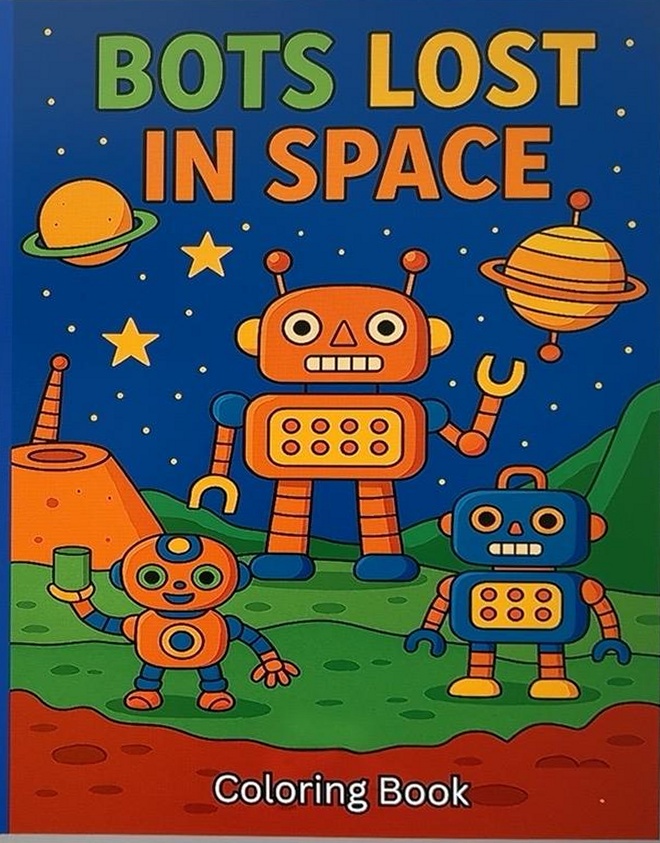 Bots Lost in Space Coloring Book: Fun Coloring Pages for Bots Lost in Space Ages 4-9 cover