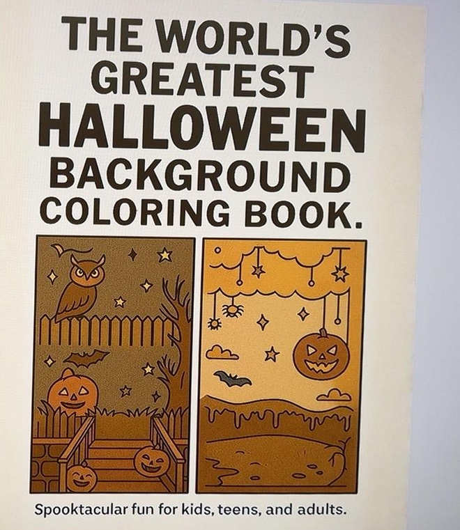 The World’s Greatest Halloween Background Coloring Book: Spooktacular fun for kids teens, and adults cover