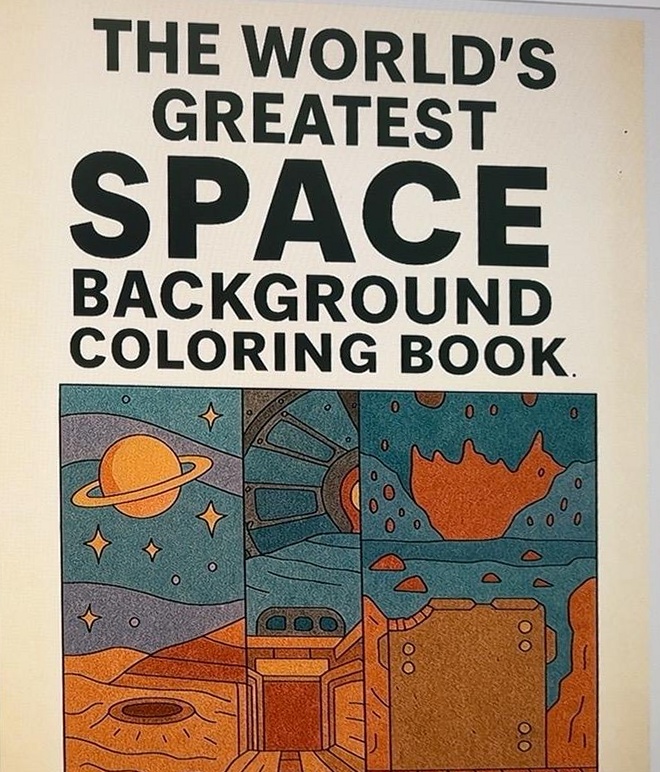 The World’s Greatest Space Background Coloring Book: Cosmic Scenes and Galactic Landscapes for All Ages cover